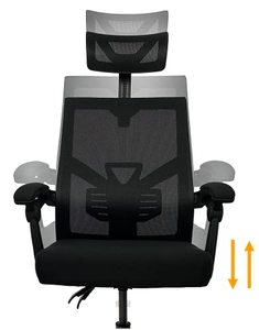 lot 1040 image: FLECTY Ergonomic Office Chair H47 with Lumbar Support Home Office Desk Chair, Comfortable Armrest & Headrest, Ultra Thick & Large Cushion, Easy Installation, Spine Support, Black Mesh Office Chair