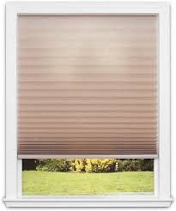 lot 1054 image: Redi Shade Easy Lift Trim-At-Home Cordless Pleated Light Filtering Fabric Shade (Fits Windows 19-30), 30 Inch x 64 Inch, Natural