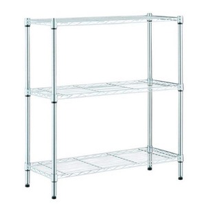 lot 1089 image: HDX Chrome 3-Tier Steel Wire Shelving Unit (23 in. W x 30 in. H x 13 in. D), Grey