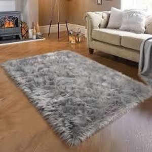 lot 1097 image: 6090cm90150cm Super Soft Fluffy Floor Rug Washable Shag Rug Shaggy Area Rug Bedroom Dining Room Anti-skid Carpet Yoga Mat Child Play Mat