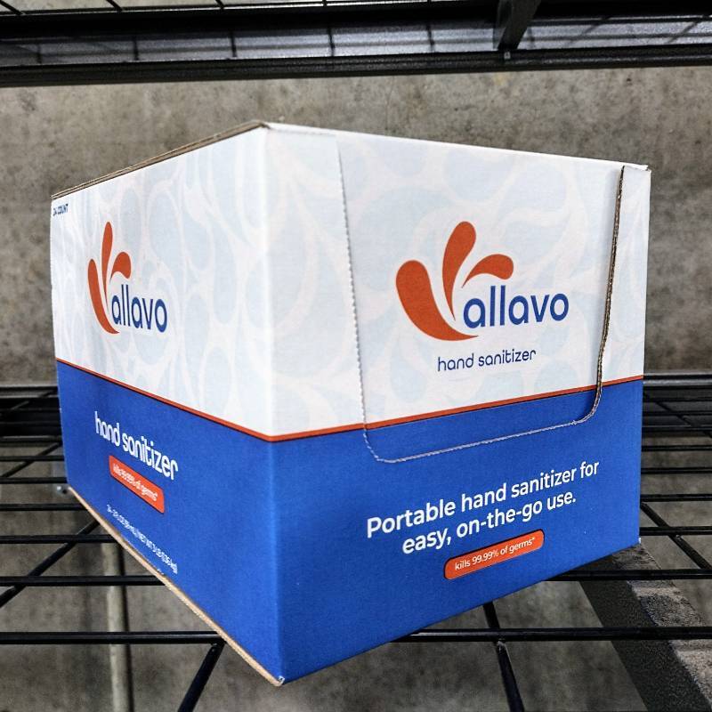 lot 25007 image: Case of 24 Individual  - ALLAVO Hand Sanitizer Soft Packs, 2 oz. Each