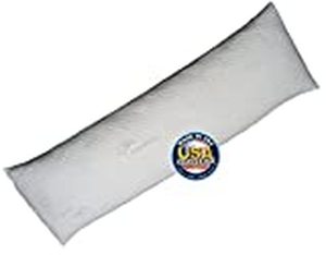 lot 12200 image: snuggle-pedic shredded bamboo combination memory foam body pillow with kool-flow cover