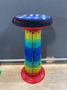 lot 14947 image: Valatala Retractable Rainbow Folding Stool Outdoor Portable Telescopic Collapsible Stools (52x25Cm)