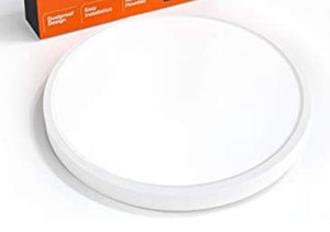 lot 14963 image: Taloya Led Flush Mount Ceiling Light, 12 Inch Close to Ceiling Light Fixtures, 5000K Milk White Modern