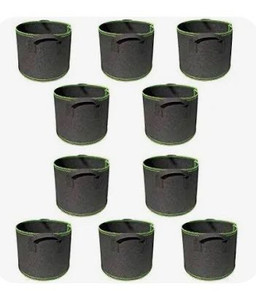 lot 14966 image: Duoita Lot of 10 5 Gallon Heavy Duty Plants Grow Bags Thickened Nonwoven Fabric Planting Grow Pots with Handles