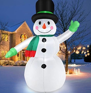lot 14967 image: Thanger 7 FT Christmas Inflatables Snowman Outdoor Yard Decorations