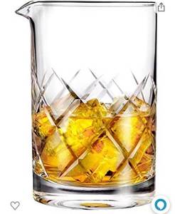 lot 14968 image: Hiware Professional 24 Oz Cocktail Mixing Glass, Thick Bottom Seamless Crystal Mixing Glass