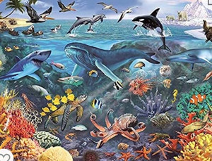 lot 14973 image: Lot of 2 The Gifted Stationary Under The Sea Jigsaw Puzzle for Adults (1000 Pieces)