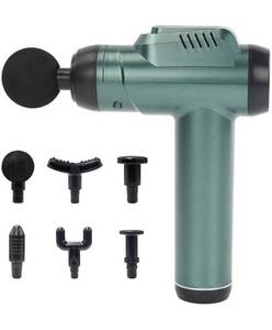 lot 11398 image: Percussion Massage Gun - Massage Impact Device Wireless Handheld Vibration Deep Tissue Muscle Electric Gun - Quiet Brushless Motor - with 6 Massage Heads and 6 Adjustable Speed