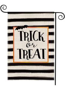 lot 11402 image: Trick or Treat Garden Flag Vertical Double Sided, Halloween Yard Outdoor Decoration 12.5 x 18 Inch Lot of 10