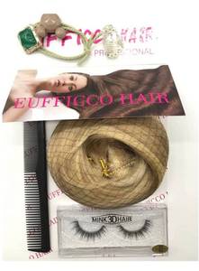 lot 11421 image: Eufficco Real Human Hair Lace Clip In Hair Extensions 16inch Finish at 16.5inch 100g Highlights Piano Color Dirty BlondeBleach Blonde Double Wefted Thick Ends Silky Soft Human Hair Extensions