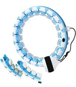 lot 11434 image: Smart Hula Hoop Weighted Hoola Hoops,Suitable for Adults Weight Loss Fitness Ring,Adjustable Exercise Intensity in Waist Massage Pilates Circles,24 Detachable Knots The Fits a Maximum Waist of 43 in
