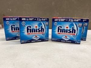 lot 12210 image: Finish - Dishwasher Detergent - Automatic Fresh Scent 20.00 ct - Lot of 4