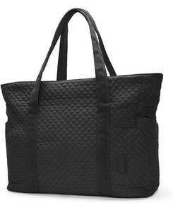 lot 12217 image: Tote Bag Large Shoulder Bags Handle Handbag with Yoga Mat Buckle for Gym, 15.6 Laptop Bag for Work, School