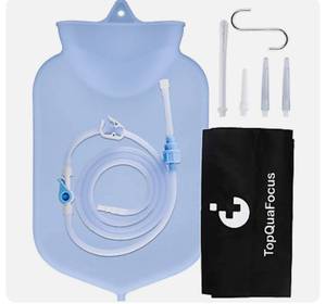 lot 12229 image: Topquafocus 3 Quart Large Enema Bag 3 Quart Clear Non-Toxic Silicone