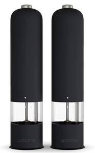 lot 12230 image: Electric Salt and Pepper Grinder Set - Automatic, Refillable, Battery Operated Spice Mills with Light - One Handed Push Button Peppercorn Grinders and Sea Salt Mills