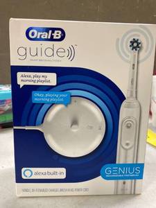 lot 12267 image: Oral-B Guide White Electric Toothbrush Smart Brushing System Alexa Built in