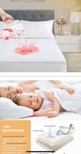 lot 12299 image: viewstar Full Mattress Protector, Double Waterproof Mattress Cover Full Size Bed, Breathable Cooling Cotton Surface, Noiseless Machine Washable Protection Cover, 18 Deep Pocket(54 x 75)