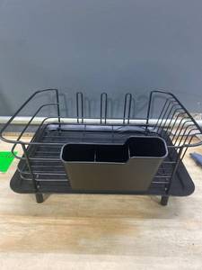 lot 13340 image: Bycarm Dish Drying Rack Black 16x12x7