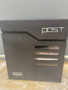 lot 14998 image: Jssmst Locking Mailbox Wall Mount- Waterproof and Newspaper Compartment, Key Lock Drop Box Extra Large Capacity, 12.9 x 4.1 x 14.2 Inch