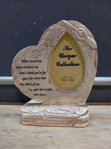 lot 16543 image: Personalized Memorial Garden Grave Stone With Personal Photo Frame ( 3 12  x 5 )