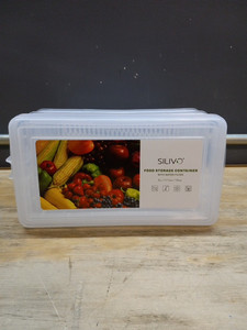 lot 16572 image: Food Storage Conatiner With Water Filter , 5L  171 oz  3 PCS