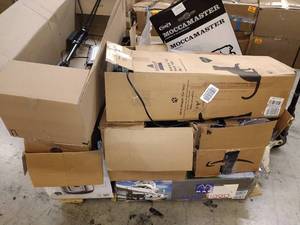 lot 105 image: Samsung Monitor 27, Plastic Containers , Vacuums , Insta Pot & More. Miscellaneous Pallet (SOLD AS IS)
