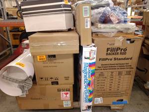 lot 127 image: Magnetic ArtEasel,Fill Pro Backer Rod, Comforter Set, & More. Miscellaneous Pallet (Sold As Is)