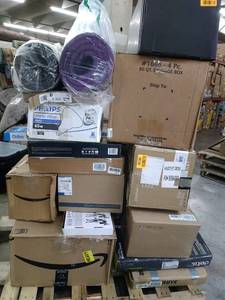 lot 132 image: Miscellaneous Pallet. Balance Mat, Toys, Baby Safety Gates, Toilet Seats & More. (SOLD AS IS)