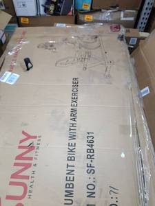 lot 137 image: Miscellaneous Pallet. Recumbent Bike With Arm Exerciser & More (SOLD AS IS)