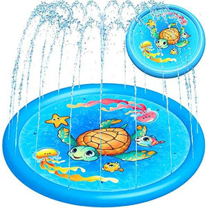 lot 1409 image: Splash Pad for Baby Kids Ages 4-8, Splash Pads Sprinkler for Toddlers 1-3, Outdoor Outside Water Toys Backyard, Water Table Kids Outdoor Play Inflatable Swimming Kiddie Pool Summer Toy 1 Year Old Gift size and print varies