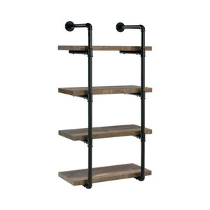 lot 1437 image: wonio industrial pipe shelving 4 tier 24 inch