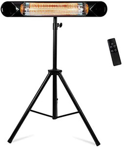 lot 1445 image: Briza Infrared Patio Heater - Electric Patio Heater - Outdoor Heater - IndoorOutdoor Heater - Wall Heater - Garage Heater - Portable Heater - 1500W - use with Stand - Mount to CeilingWall