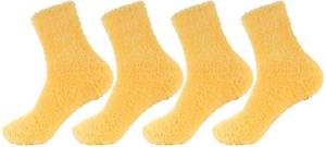 lot 8363 image: 4 pairs Soft and Cozy Feather Light Socks with Traction stars on the bottom  different brand Cosmic Threads size 2xl
