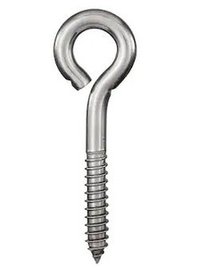 lot 8367 image: 38-in x 4-12-in Stainless Coarse Thread Eye Bolt zinc plated 10 for 1 money