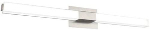 lot 27747 image: ZUZITO Bathroom Vanity Lighting fixtures 39.4 LED Satin Nickle Steel Frosted White Acrylic Shade Cool White Light 6000K for Bathroom