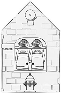 lot 27768 image: Easy Playhouse Police and Fire Station - Kids Art & Craft for Indoor & Outdoor Fun �� Decorate & Personalize The Cardboard Fort, 32 X 26. 5 X 40. 5 - Made in USA, Age 3 AMZN Exclusive, white
