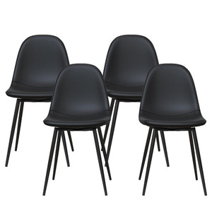 lot 35108 image: Upholstered Kitchen Dining Chairs, Set of 4