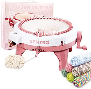 lot 36651 image: SENTRO 48 Needles Knitting Machine with Row Counter and PlainTube Weave Conversion Key, Efficiently DIY Scarf Hat Sock