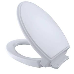 lot 37387 image: TOTO Traditional SoftClose Non Slamming, Slow Close Elongated Toilet Seat and Lid, Cotton White - SS154#01