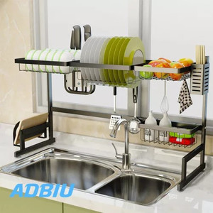 lot 37448 image: Black Over Sink Dish Drying Rack��Sink Length �� 32.5 inch