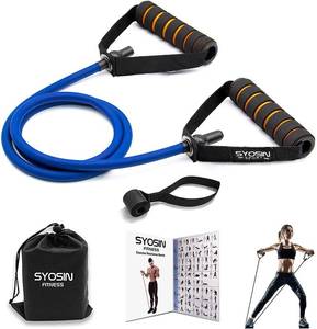 lot 39631 image: SYOSIN Professional Tube Exercise Resistance Bands kit with Storage bag