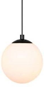 lot 36735 image: XiNBEi Lighting Pendant Lighting 1 Light Globe Pendant Light, Modern Adjustable Kitchen Hanging Ceiling Light Matte Black Finish XB-P1211-MBK