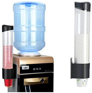 lot 36745 image: IWNTWY Cup Dispenser Pull Type Paper Water Disposable Automatic Remover Cup Holder for Home Office Hospital (Black, Medium)
