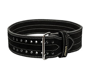 lot 37612 image: PWR Essentials Leather Weightlifting Belt