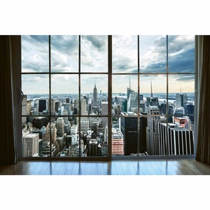 lot 3011 image: Dimex Manhattan Window View Wall Mural