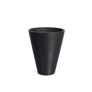 lot 3022 image: 2 PACK Veradek Kobo Round Planter - Black - 14 in.