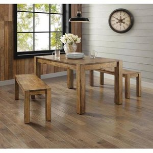 lot 3069 image: Better Homes and Gardens Bryant 3-Piece Dining Set, Rustic Wood