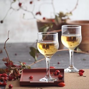 lot 3145 image: LAV Small Wine Glasses Set 6-Piece, 8 oz Tulip Shape Clear White Wine Glasses with Classic Design