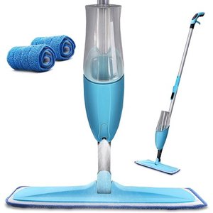 lot 3165 image: Eyliden Microfiber Spray Mop with Total 2 Washable Mop Pad for Hardwood Ceramic Marble Tile Laminate Home Kitchen Floor Cleaning Wet and Dry Easy Wring 600ml Blue